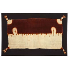 Antiker antiker Berber Henna-gefärbter Zeremonienkopf-Schal für Frauen