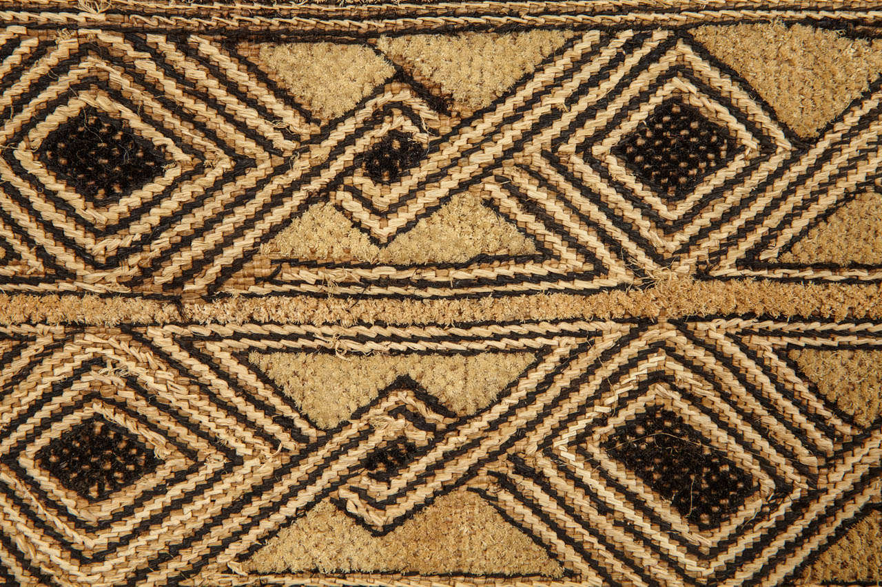 Tribal Vintage Kuba Raffia African Textile