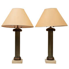 Pair of Bronze Lamps