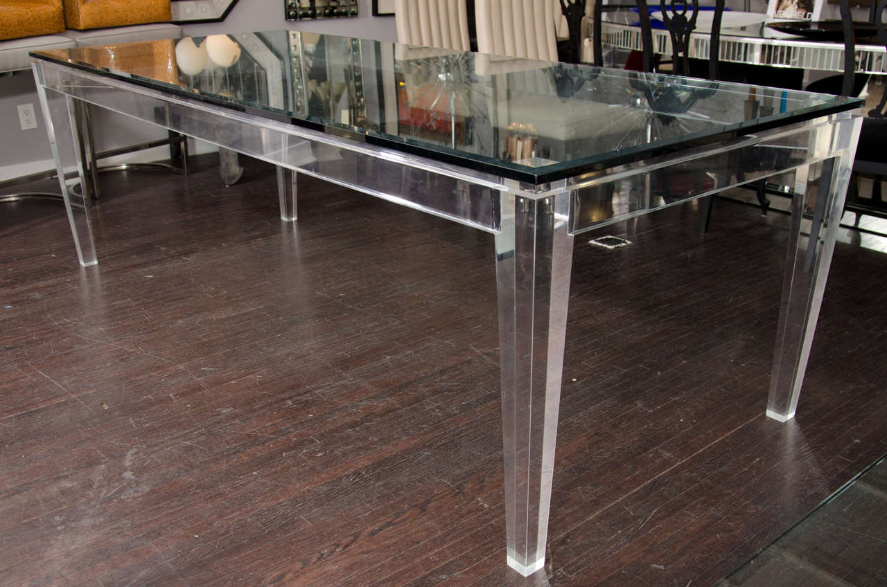  Lucite Dining Table In Good Condition In New York, NY