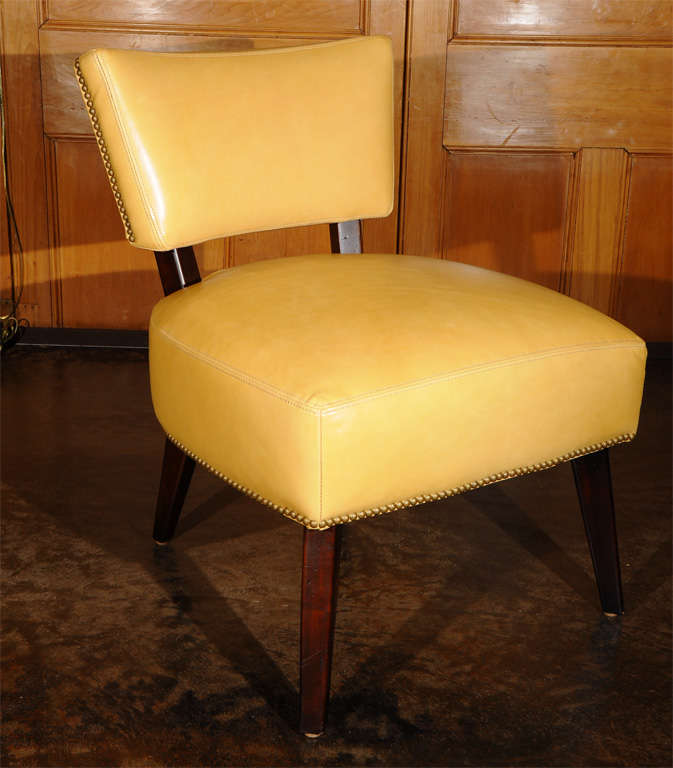 Transitional Leather Side Chair
