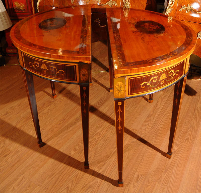 Late 18th/early 19th c English fold over game tables