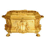 19th c bronze dore box