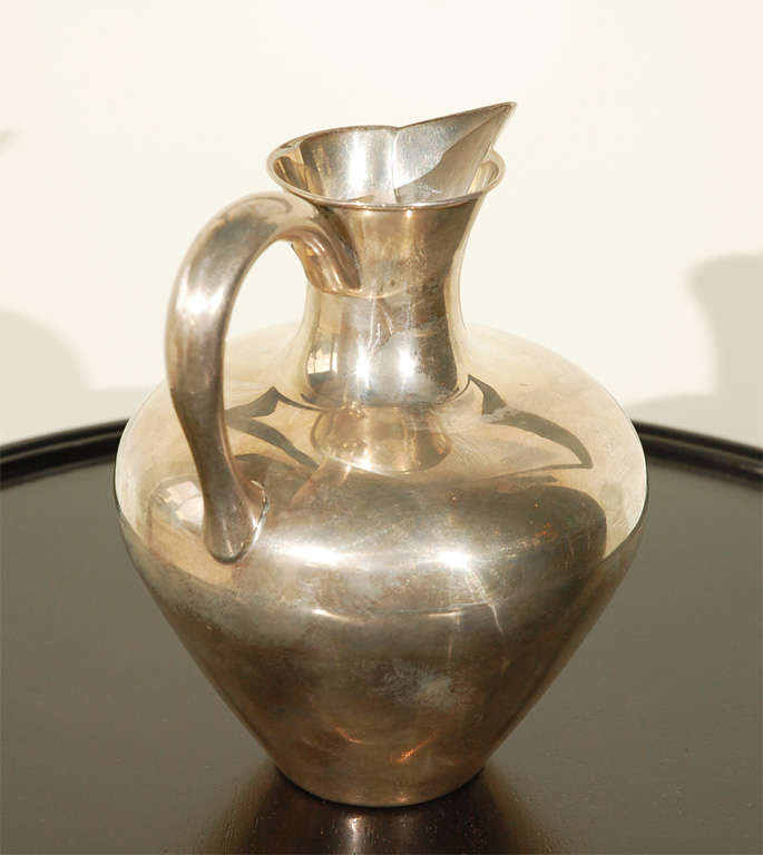 Mid-20th Century Scandinavian Sterling Pitcher For Sale