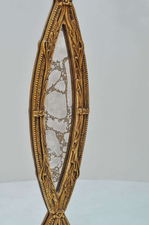 Mid-20th Century Italian Gilded Triple Oval Mirror