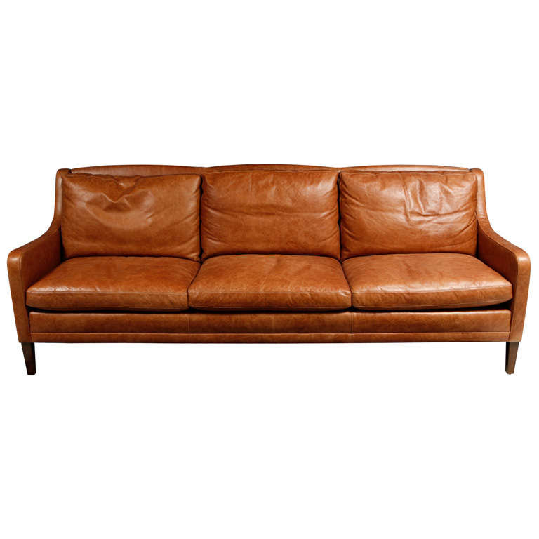 NK Leather Sofa at 1stdibs