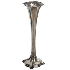 Tall Silver Lily Vase