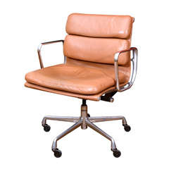Charles Eames leather soft pad desk chair