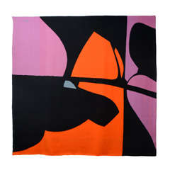Vintage "Tantra #5 (Orange and Purple on Black)" by Jan Yoors