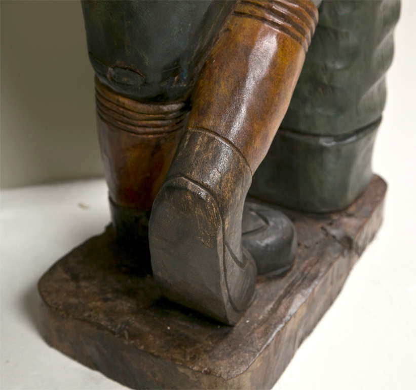 English Carved Wood Golfer 1