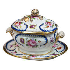 Coalport Sauce Tureen, "Sevres Feuillet des Choux"*
