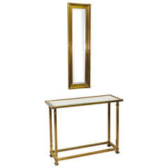 Elegant Mastercraft Petite Console & Mirror Ensemble