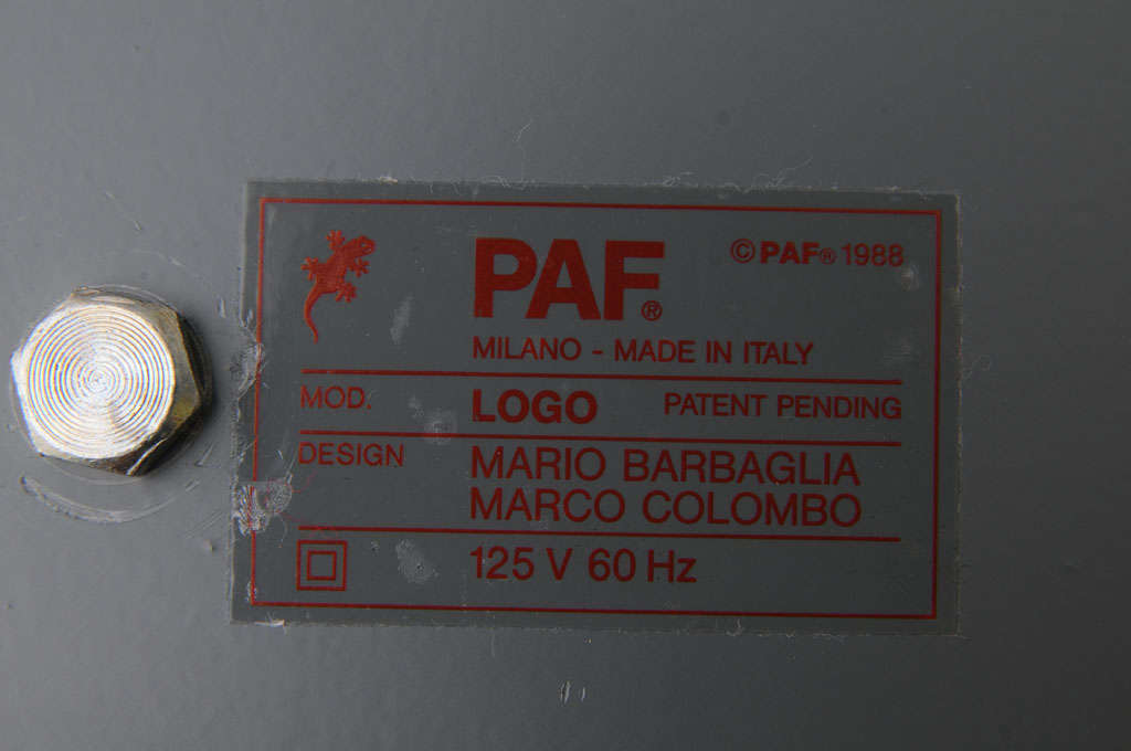 Rare Logo Floor Lamp by Barbaglia & Colombo 1