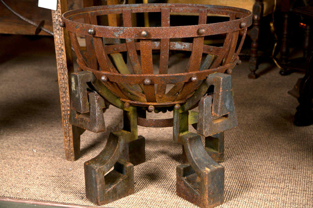 Pair of Architectural Iron Work Planters
