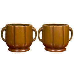 A Pair of Japanese Showa Period Bronze Cache Pots 8