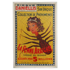 1930's French Circus Poster ---Spider Lady