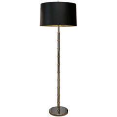 Chrome and Brass Floor Lamp