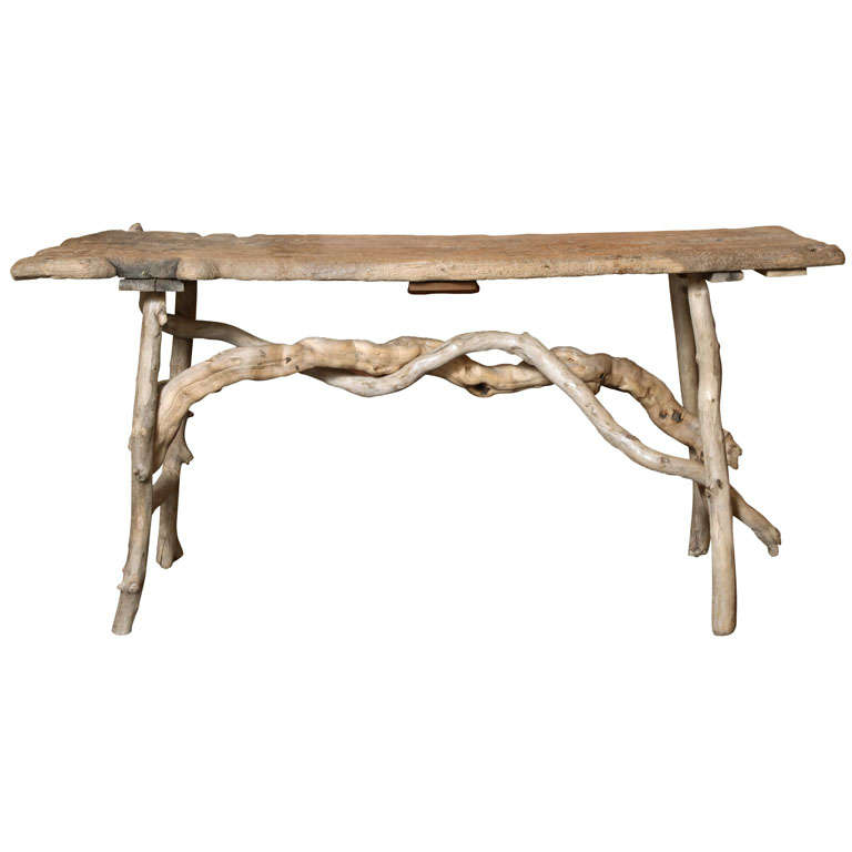 Driftwood Plank Console Table at 1stDibs
