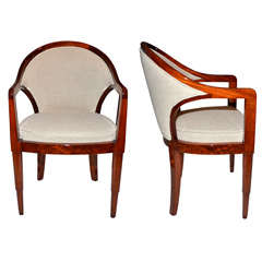 Pair of armchairs by Maurice Rinck