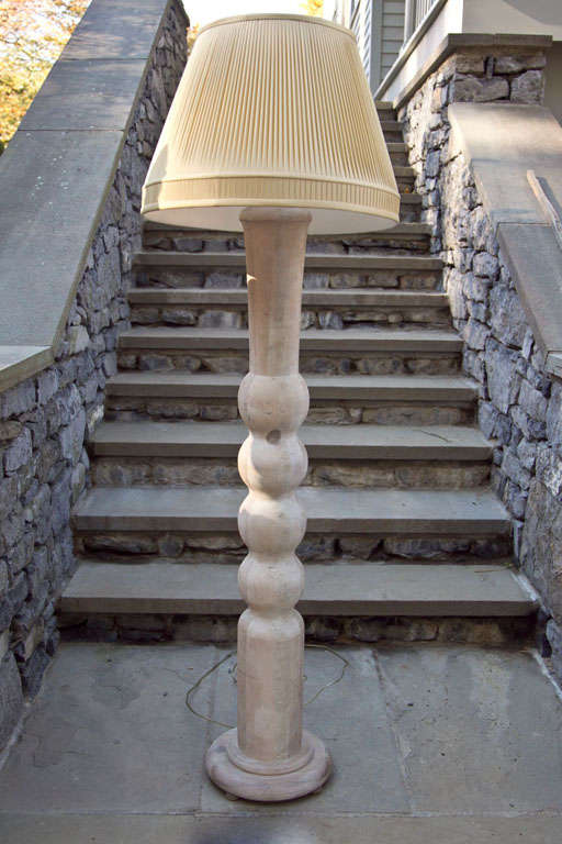 Limed Wood Floor Lamp