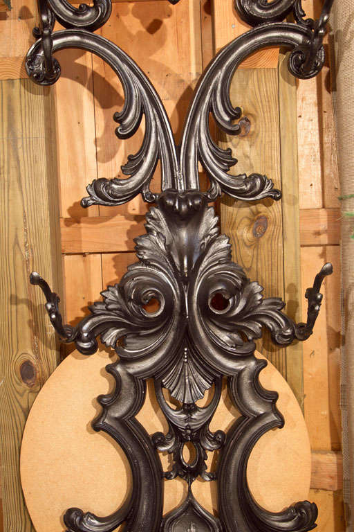 antique cast iron hall tree