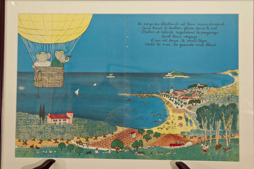 Mid-20th Century Set of Prints from a 1939 Edition of Le Voyage De Babar