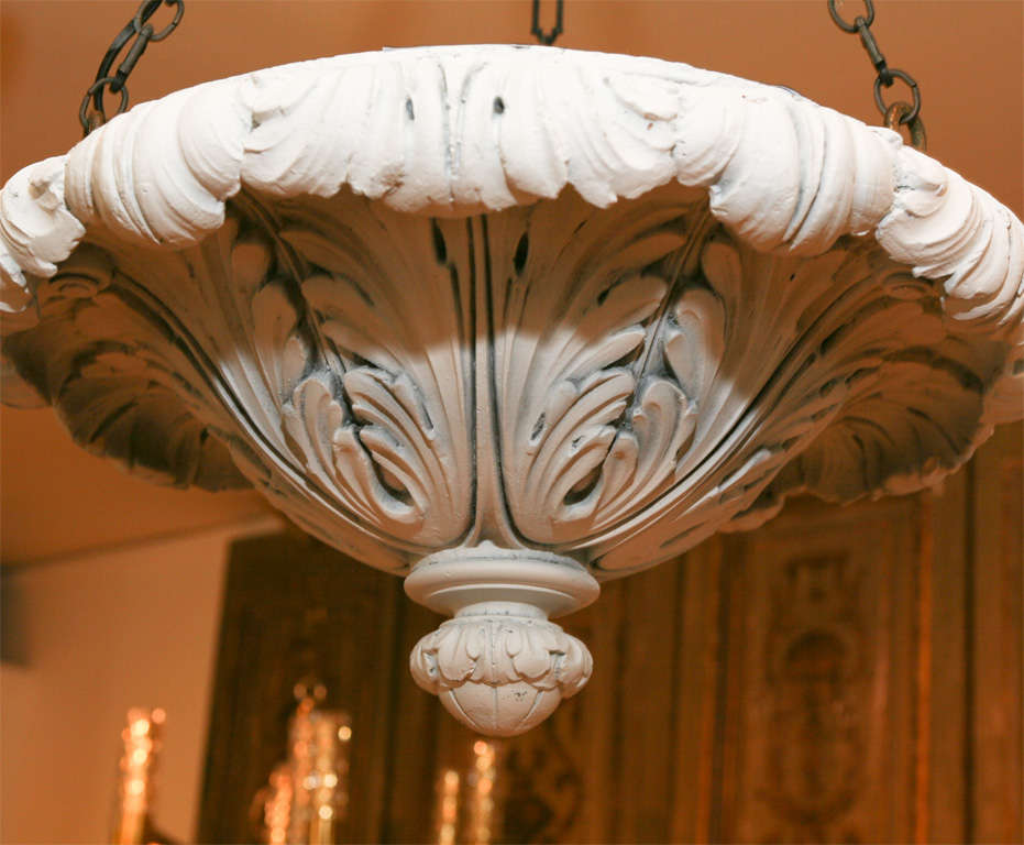 Plaster Hanging  Light Fixture