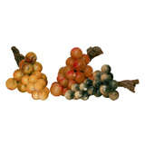 Vintage 3 Bunches of Alabaster Grapes