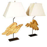 Antique 18th Century Italian Angel Wing Lamps