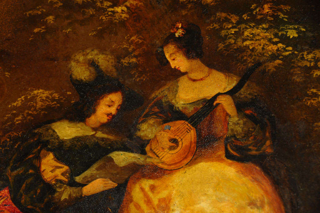 Peint à la main Plateau en tôle peinte du 19ème siècle en vente