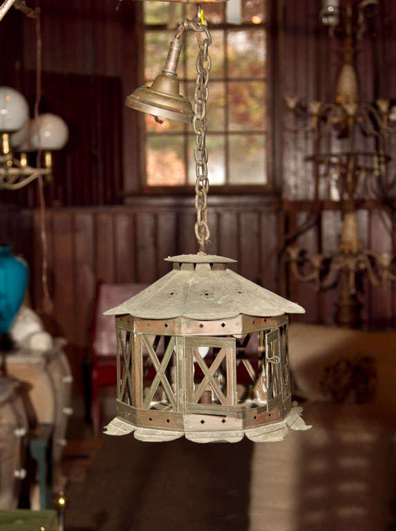 Charming Pagoda Style Metal Lantern