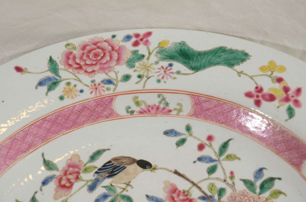 A Large  18th Century Famille Rose Chinese Export Charger 5