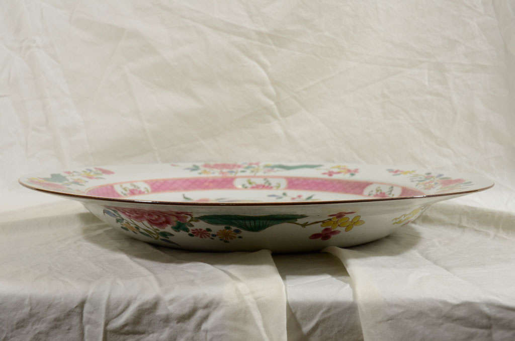 A Large  18th Century Famille Rose Chinese Export Charger 1