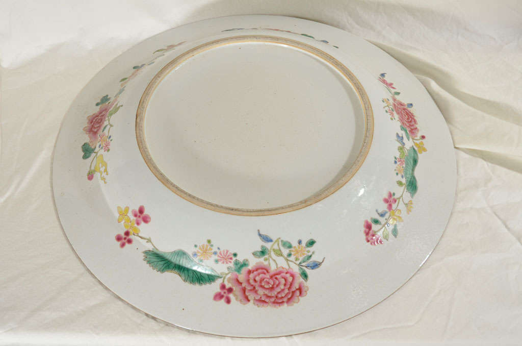 A Large  18th Century Famille Rose Chinese Export Charger 3