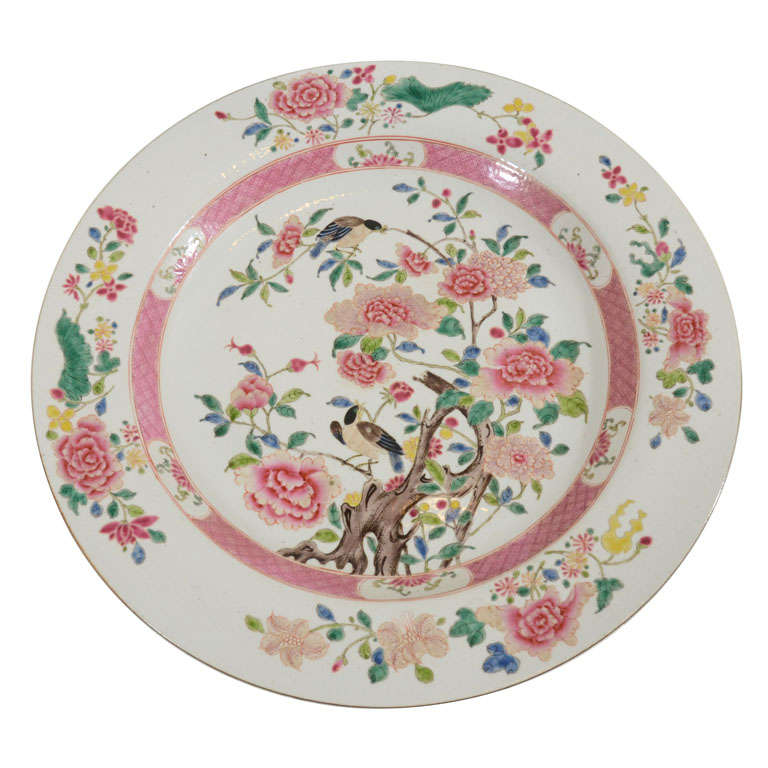 A Large  18th Century Famille Rose Chinese Export Charger