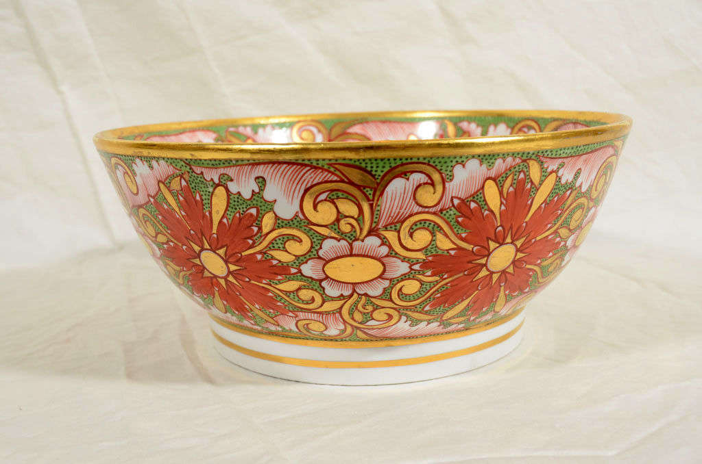 Minton Punch Bowl with Christmas Colors 3