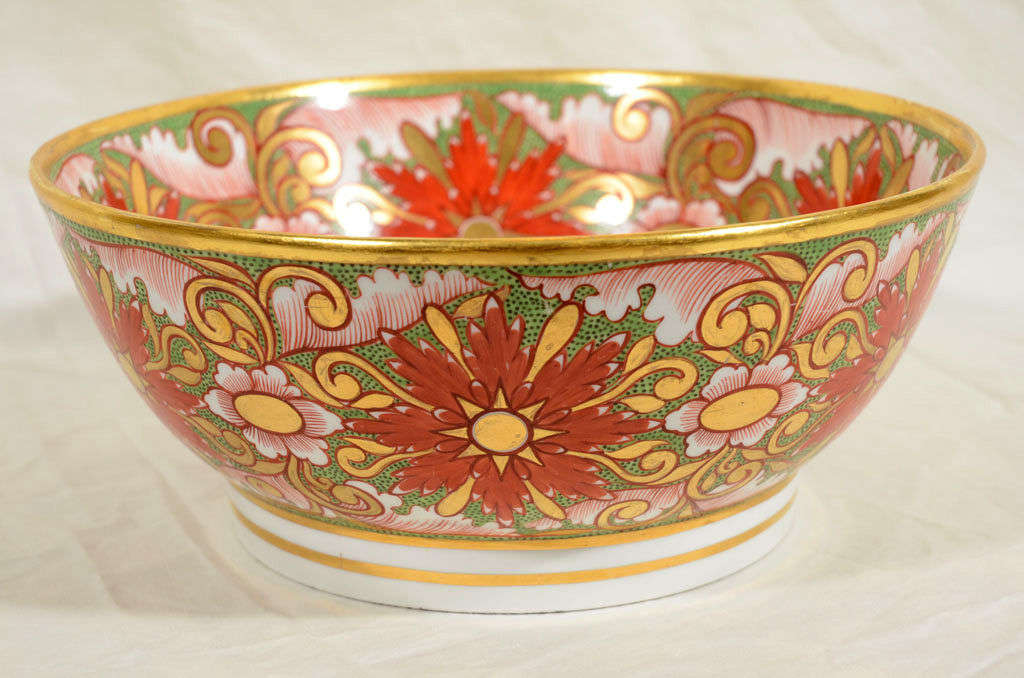 Minton Punch Bowl with Christmas Colors 1