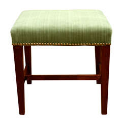 English, Georgian mahogany upholstered stool