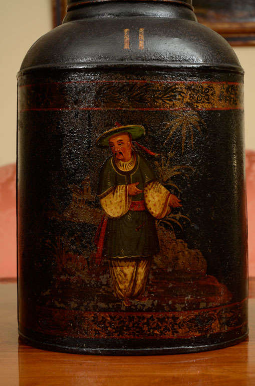 Chinese tea canister, converted to lamp 3