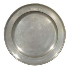 18th Century Pewter Charger