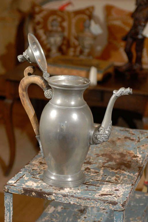 18th Century and Earlier 18th Century Pewter Coffee Pot  from Brussels