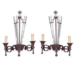 Early 20th Century Iron Sconces