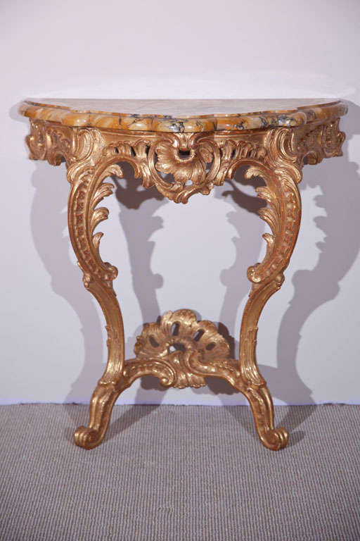 French Gilt Wood Consoles In Good Condition For Sale In Stamford, CT