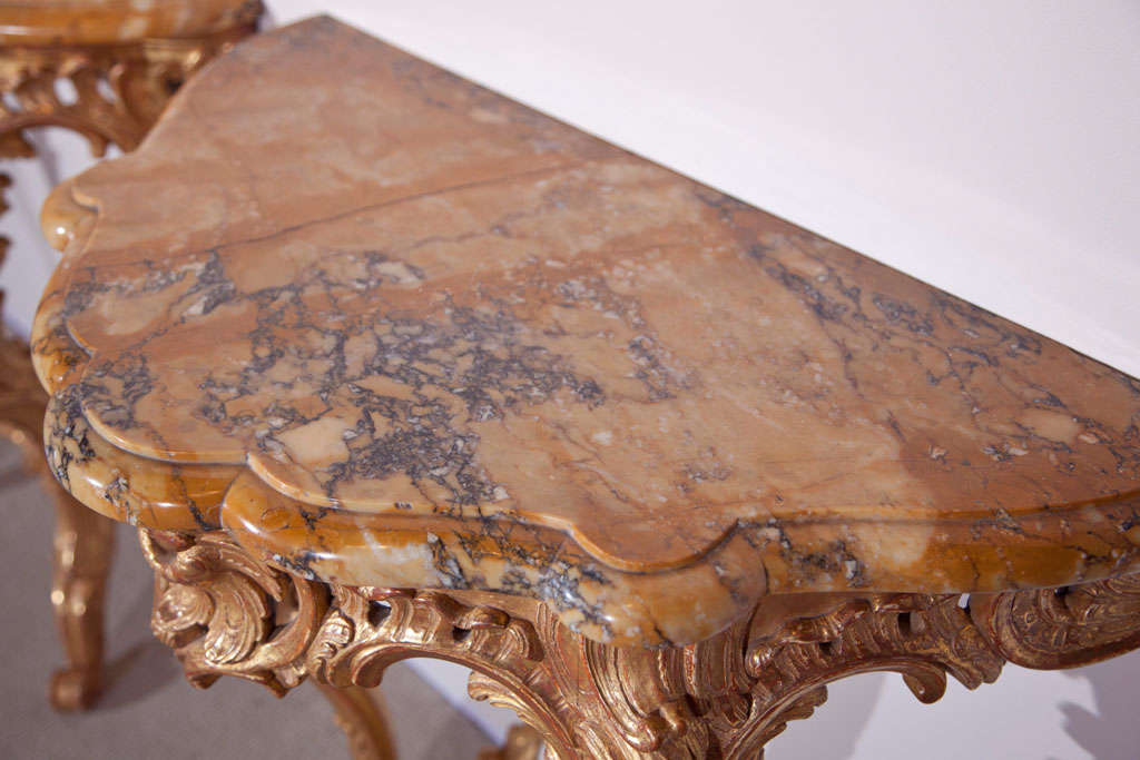 French Gilt Wood Consoles For Sale 1