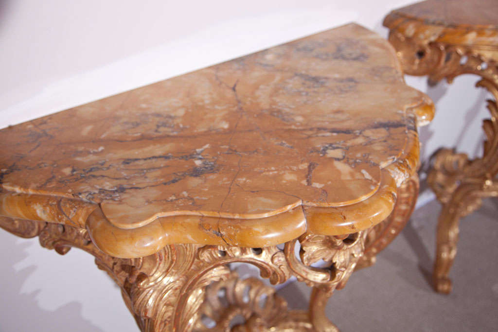 French Gilt Wood Consoles For Sale 2