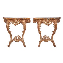 French Gilt Wood Consoles