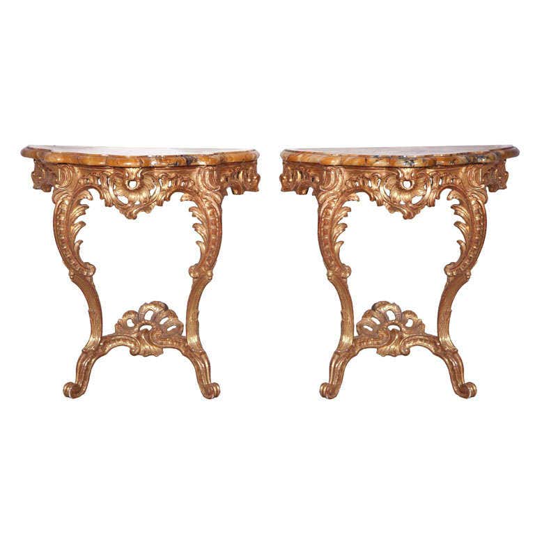 A Roman Carved Gilt Wood Console, Circa 1720 For Sale at 1stDibs ...