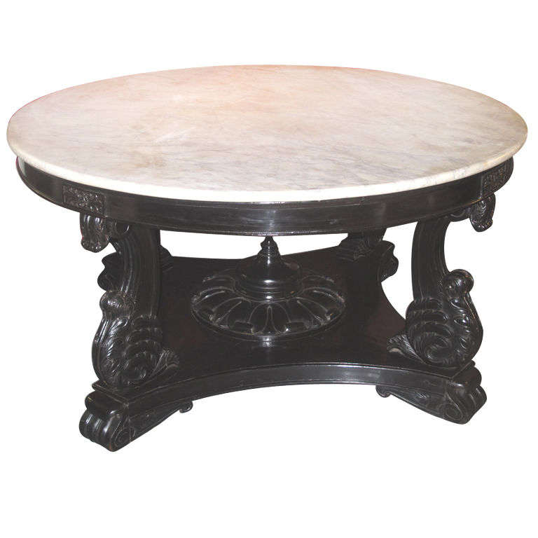 A Large Anglo-Indian William IV Style 19th Century Center Table