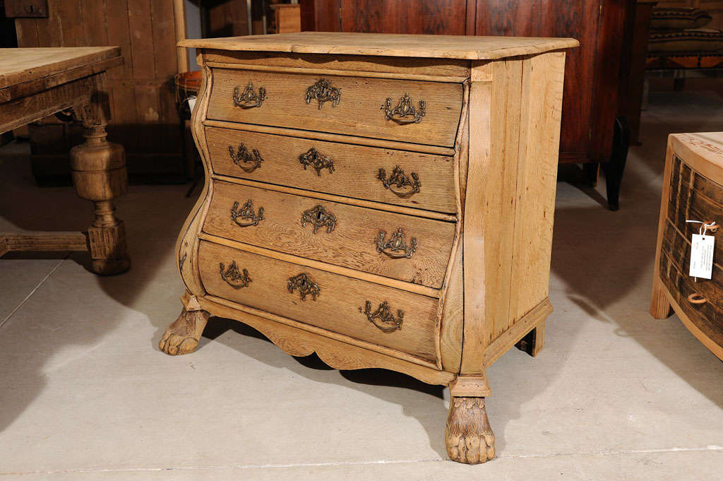 Antique Flemish bare oak chest