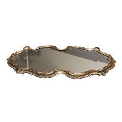 Antique French Louis XV Silvered Bronze Plateau